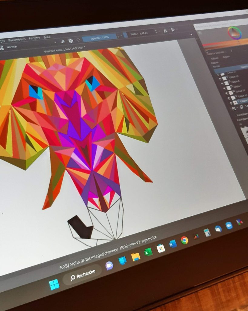 dessin sur tablette graphique