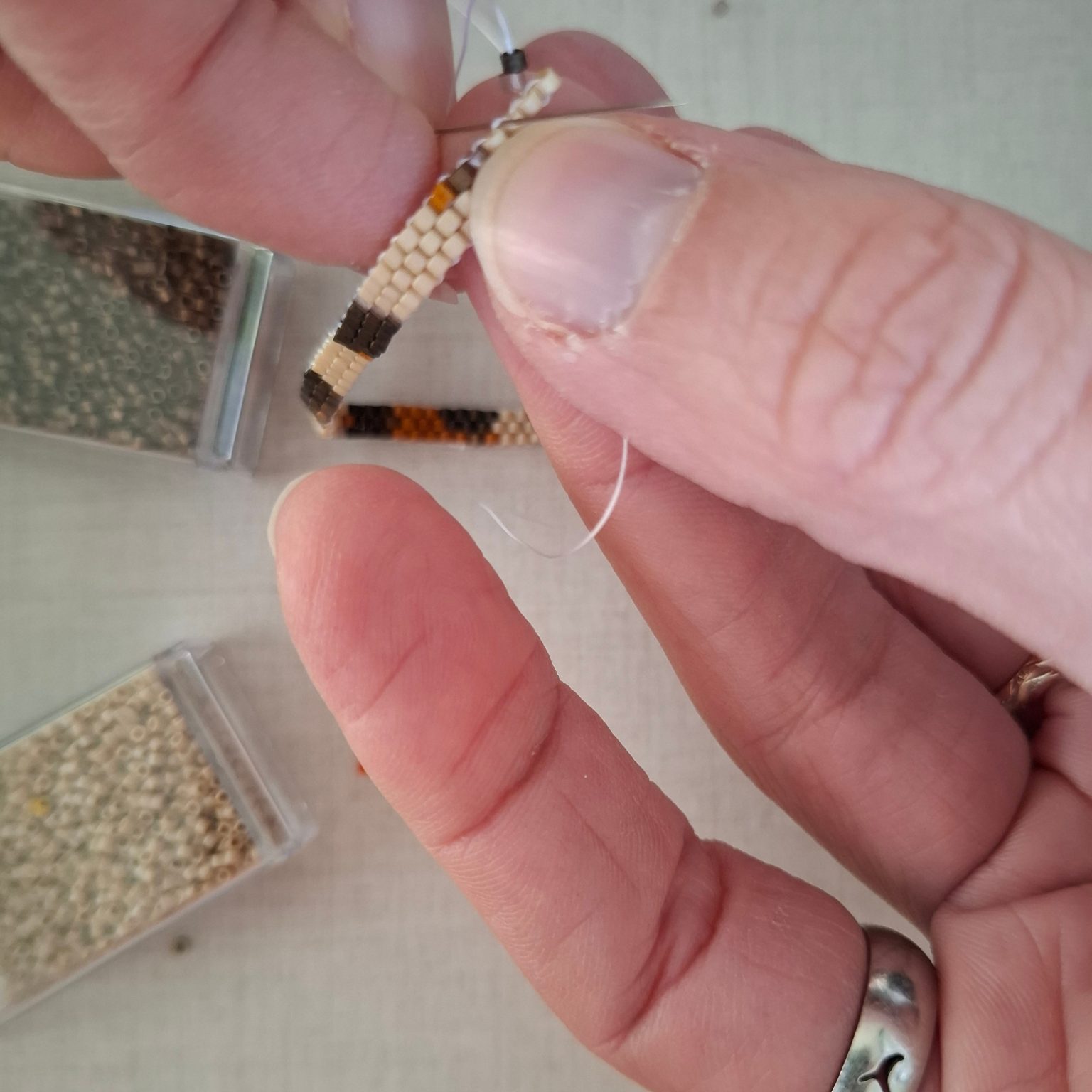 tissage Brick stitch