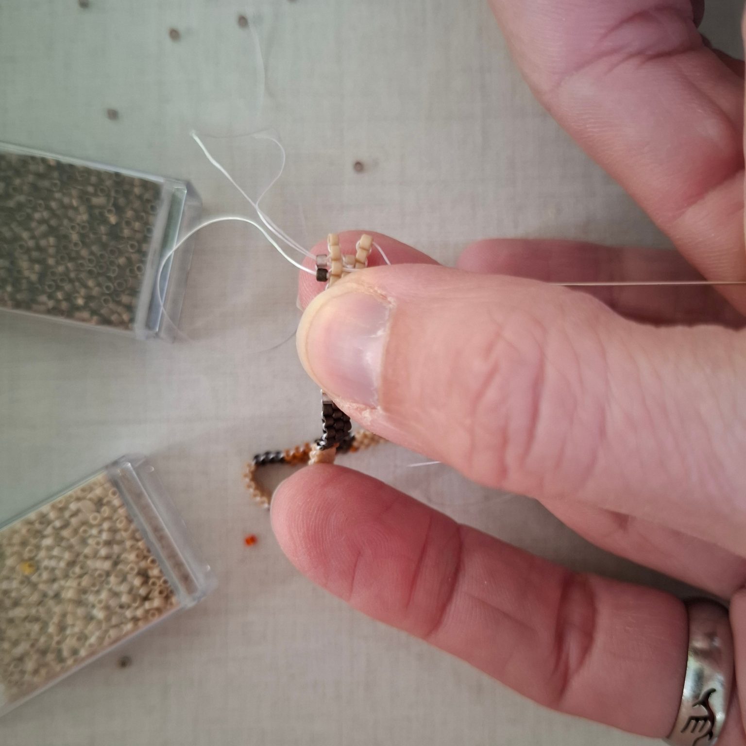 tissage Brick stitch